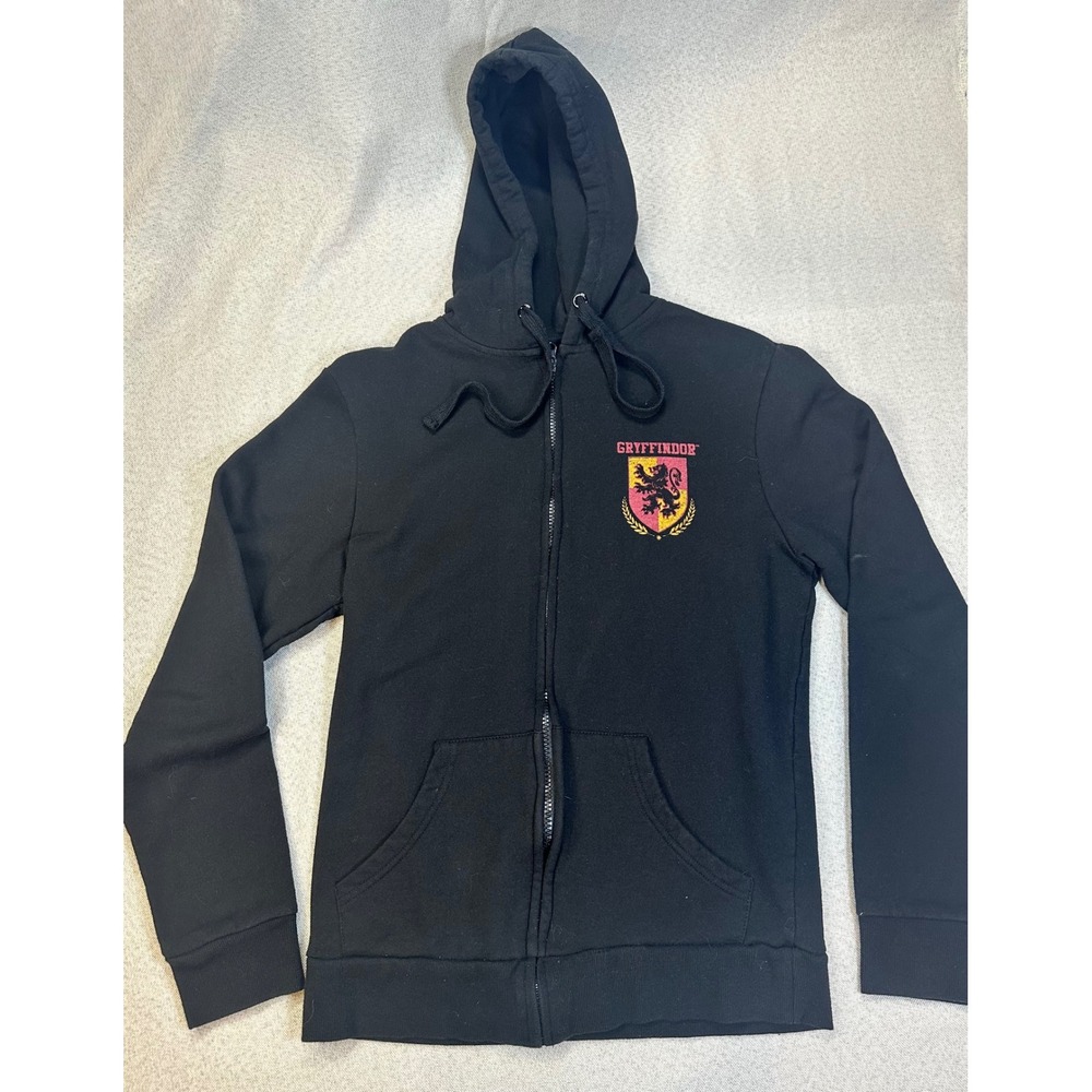 Harry Potter Gryffindor Quidditch Seeker Hoodie XS Black Cotton Zip Sweatshirt